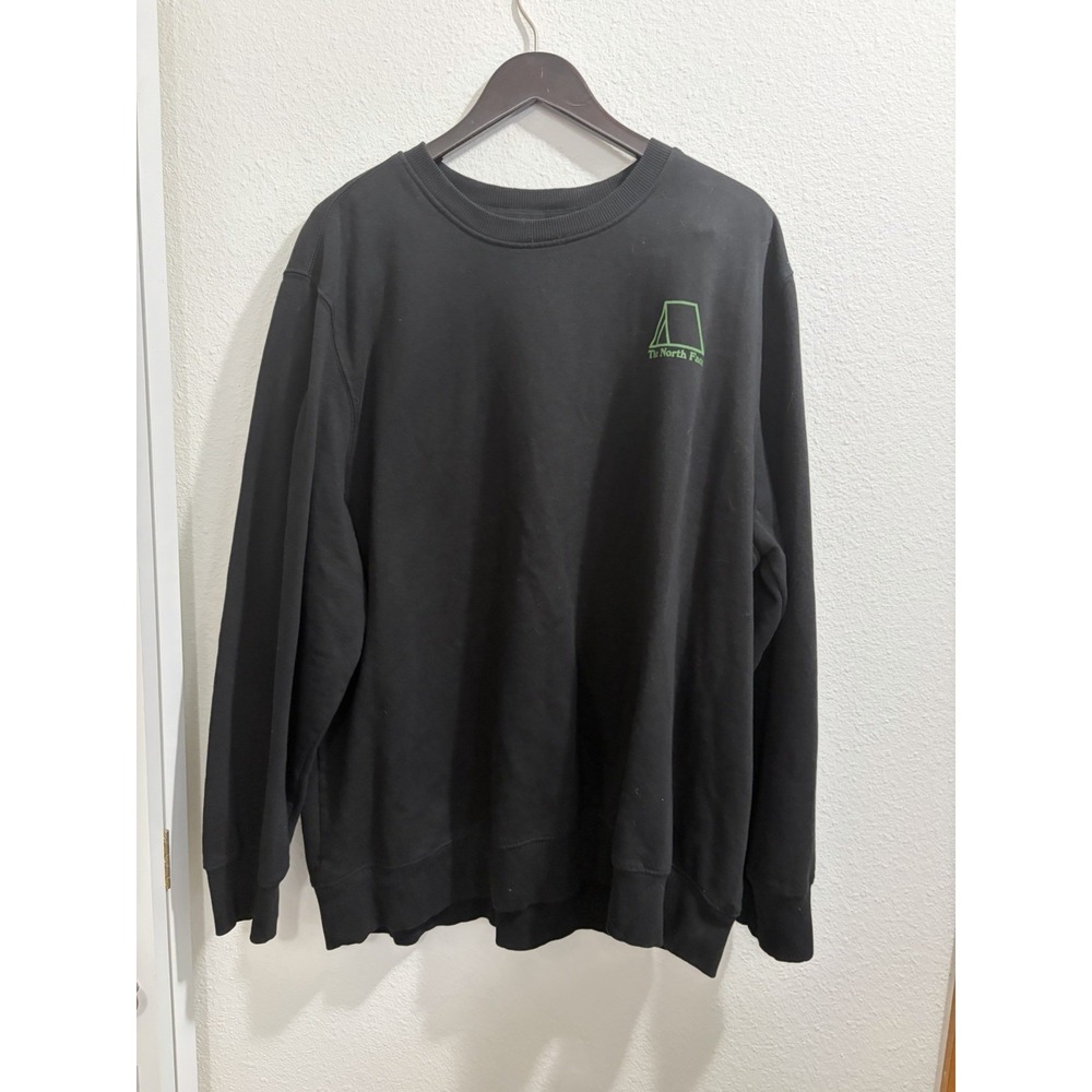 The North Face Sweatshirt Mens 3XL Black Fleece Pullover Camping Mushroom